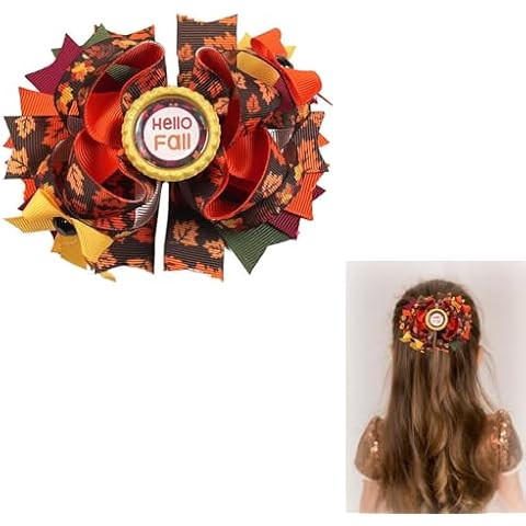 Wziys Fall Bow Hair Clip for Girls Cover