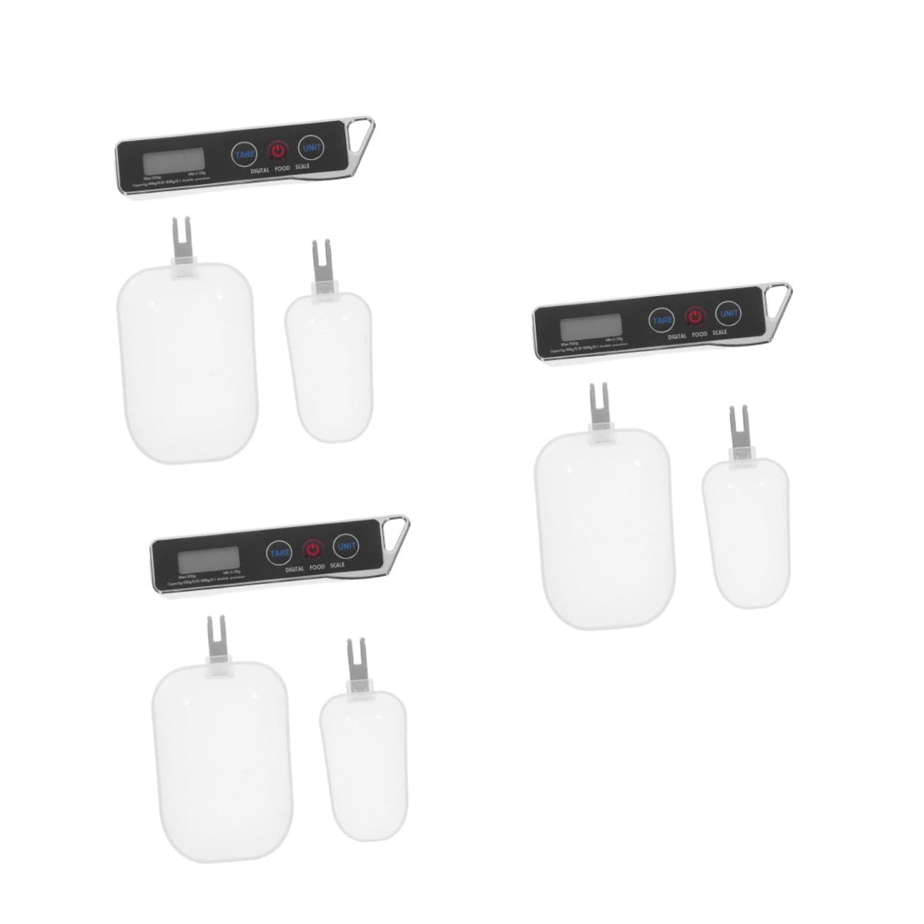 ABOOFAN 3 Sätze Elektronische Küchenwaage Elektronische Löffelwaage Präzisionswaage Digital Kitchen Scale Für Lebensmittel Kleiner Grammmaßstab Plastik