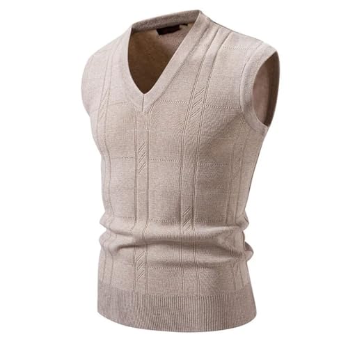 Men's V-Neck Sleeveless Vest Classic Pullover Knitted Waistcoat Sweater Tank Tops Outdoor3