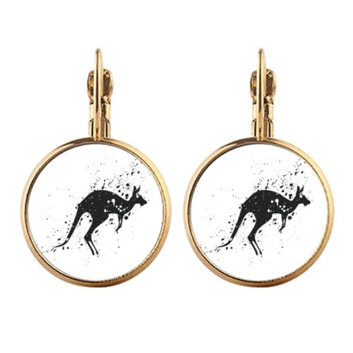 Boucles d'oreilles koala clip dorées style australien pour oreilles non percées