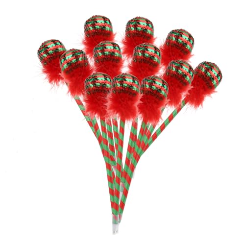 Bolígrafos Navideños de 12 piezas con campanas para decoración de fiestas