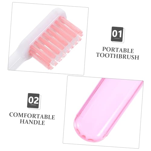 VICASKY 4stücke Faltbare Reisezahnbürsten Aus Pp Und Pbt-material Tragbare Klappzahnbürsten Mit Gründlicher Reinigung Geeignet Für Outdoor Und Camping – Bild 5