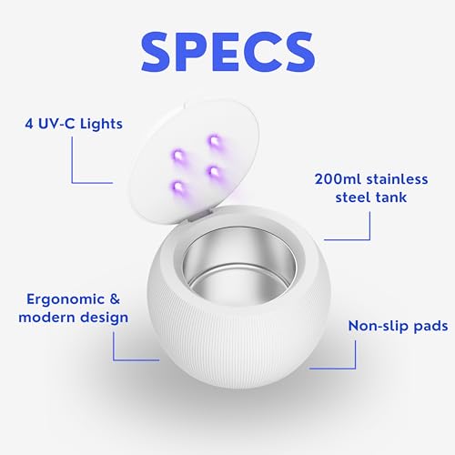 Image of Ultrasonic Retainer Cleaner, UV Cleaner for Invisalign, Night Guard, Mouth Guard, Jewelry - Retainer Cleaning Machine