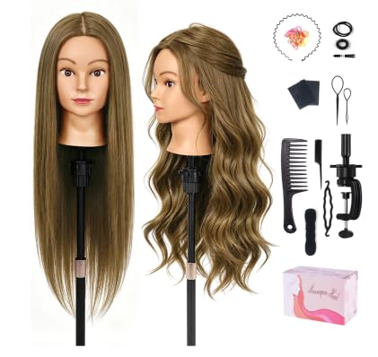 Tête à coiffer 80% naturel TopDirect 26" de qualité salon