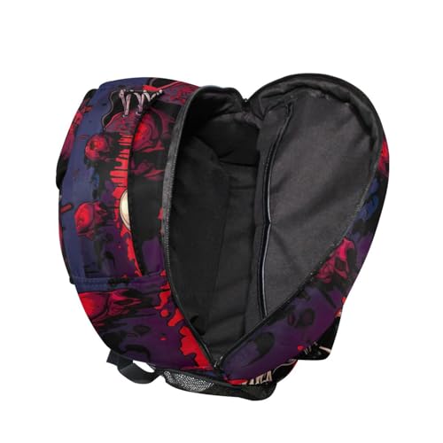 Sac à dos informatique crâne imperméable multipoche de 16 pouces - 6
