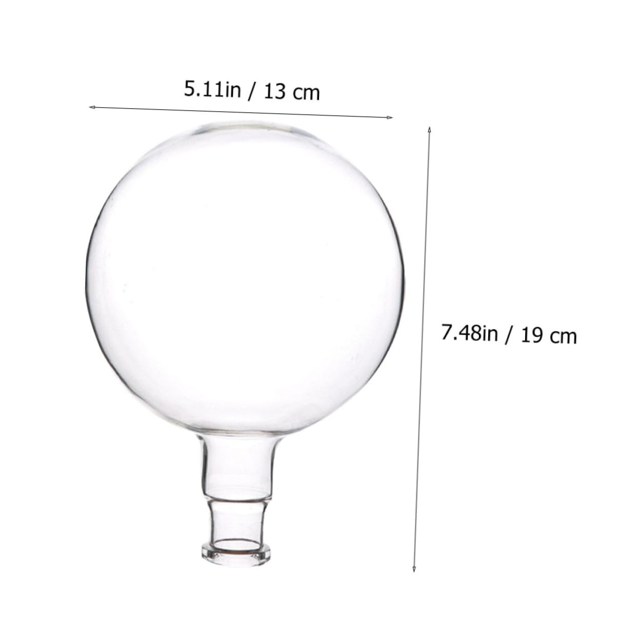 FUNOMOCYA Round-Bottomed Flask Lab Flask Laboratory Beaker Laboratory Single Neck Flask Chemistry Glassware Flask Container Flasks Distillation Apparatus High Borosilicate Glass Transparent