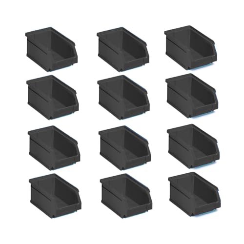 Tayg Pack 12 Gavetas de Plastico Apilables nº54 (No alimentaria)   Organizador de Tornillos, Cajones, Caja de Almacenamiento, Cubetas de Plastico Rectangulares, 33,6x21,6x15,5 cm