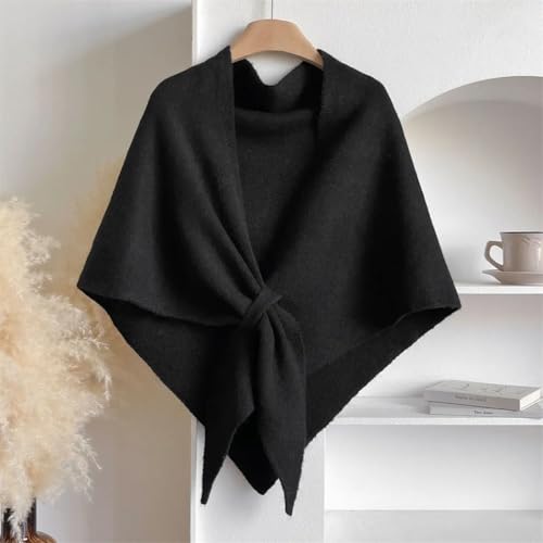 Women Solid Color Warm Scarf Winter Outdoor Casual Shawl Holiday Travel Fashion Knited Coats3