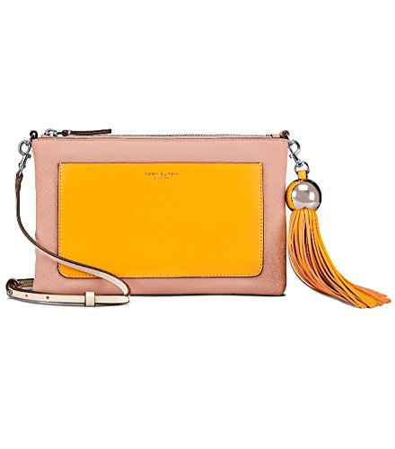 Tory Burch Leather Tassel Crossbody (Goan Sand Daisy)