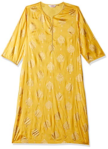 Image of BIBA Viscose Printed Straight Semi-Formal Kurtas