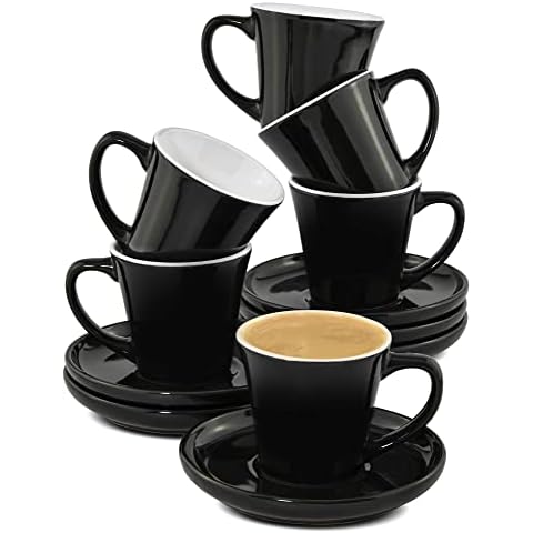 Cosumy Espressotassen 6er Set Schwarz Cover