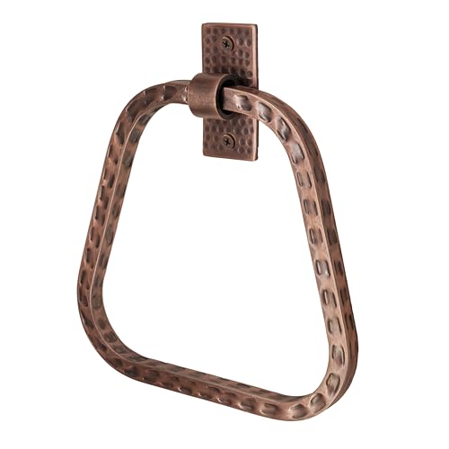 Monarch Abode Bathroom Towel Holder – 7-Inch Round Antique Copper