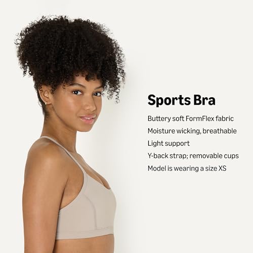 Image of Amazon Essentials Women's Active FormFlex Buttery Soft Light Support Y-Back Thin Strap Moisture Wicking Yoga Sports Bra