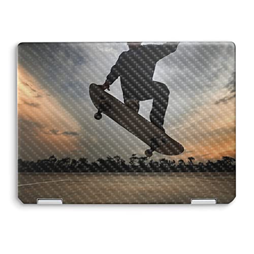 Image of MightySkins Carbon Fiber Skin Compatible with HP Spectre x360 14 inch (2022) Full Wrap Kit - Ollie | Protective, Durable Textured Carbon Fiber Finish | Easy to Apply | Made in The USA