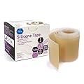 MED PRIDE Medical-Grade Silicone Wound and Scar Tape Roll 1.5 in X 1.6 Yards, Pain-Free Removal, Easy-Tear, Waterproof, Latex-Free