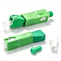 SHENGYIG 2 Stück LC/APC zu SC/APC Glasfaser Adapter Singlemode 9/125μm - Simplex Hybrid Adapterstecker für OTDR, VFL & Netzwerktechnik - Hochpräzise Faseroptische Verbindung