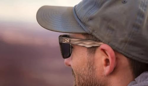 Optic Nerve - Premium & Affordable Polarized Wayfarer Sunglasses For Men/Women, Mashup Edition With Matte Driftwood Grey Frame/Smoke/Silver Flash Lens #TOP2