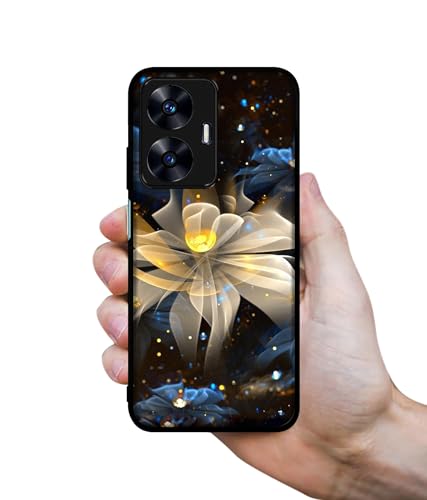 Image of Art Flower Design Premium 2D Printed Metal Back Case Cover for Realme C55 4G / Narzo N55 4G