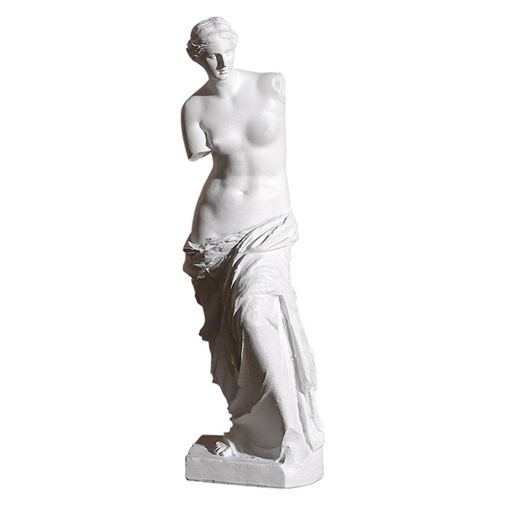 SKKWJEGE European Goddess Venus Sculpture Statue Office Decor Ornaments 6.5x6.5x21 cm, White