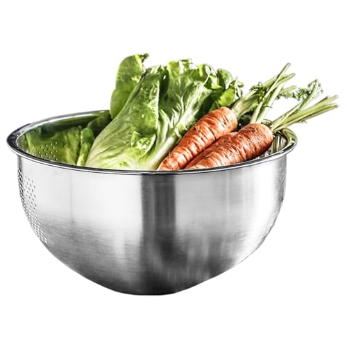 Roqalmia Colador de enjuague de arroz, colador de acero inoxidable con parte inferior inclinada, utensilios de cocina para cocinar, drenar pasta, enjuagar verduras, hogar