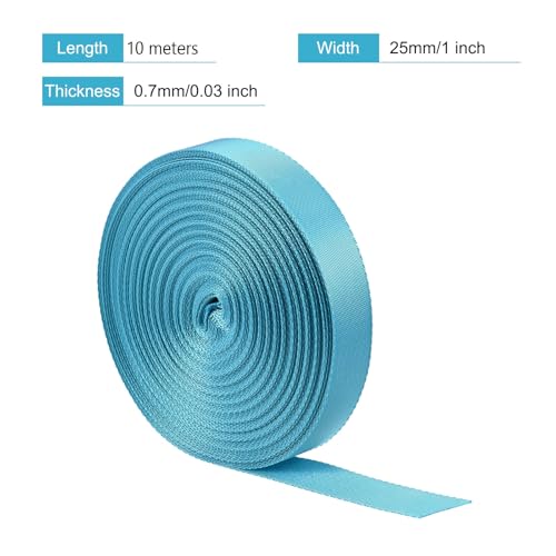 Image of Nylon Webbing Strap, 10 Metres, 1 inch /1.5 inch /2 inch Width, 0.7 mm Thickness (Lake Blue, 1 inch)
