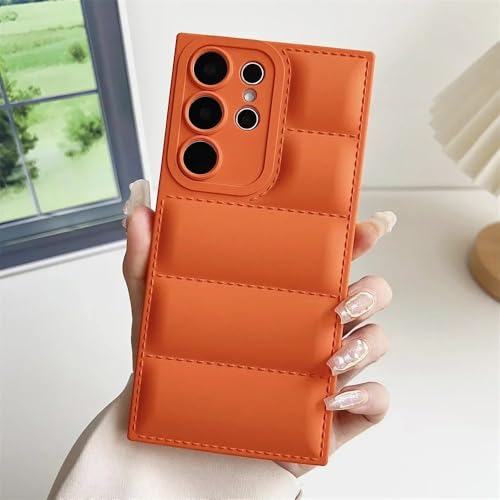 Étui de téléphone en duvet orange anti-choc avec relief Wave Cover