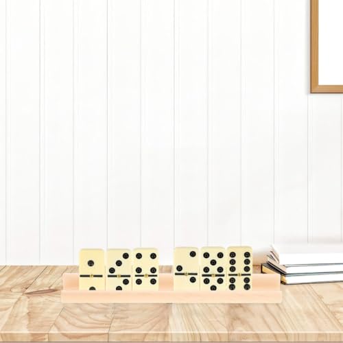 Beavorty 10 piezas soporte de dominó de madera 19 cm miniatura 6