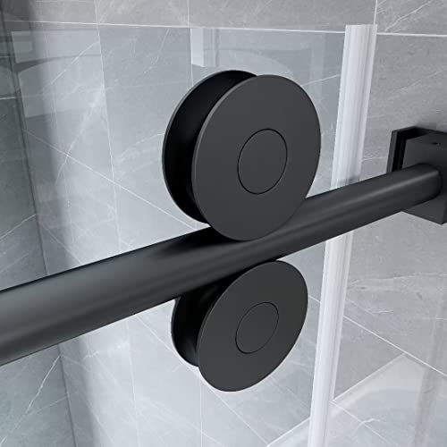 Yinzanw 60 In. W X 76 In. H Sliding Frameless Shower Door With 3/8 In. (10 Mm) Clear Glass #TOP2