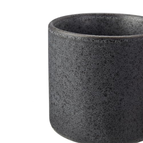 Taza moderna cerámica color gris oscuro miniatura 3