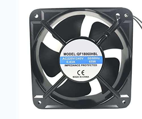 KWQNPHTRN Ventilador de refrigeración 220 V, 0,43 A, 65 W, 18060, 180 x 180 x 60 mm