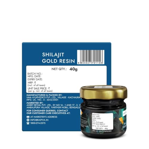 Image of Kapiva Shilajit /Shilajeet Gold Resin Combo Pack (20g + 40g) | 500mg /Serving | 120 Total Servings | Boost Muscle Growth & Stamina | Contains 24 Carat Gold | 100% Ayurvedic | Super Saver Pack