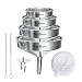 Produktbild 4 Stück Edelstahl Trichter Set, marmeladentrichter edelstahl Küche Strainer Trichter mit Abnehmbarem Sieb +Reinigungsbürste für die Übertragung von Flüssigen Zutaten