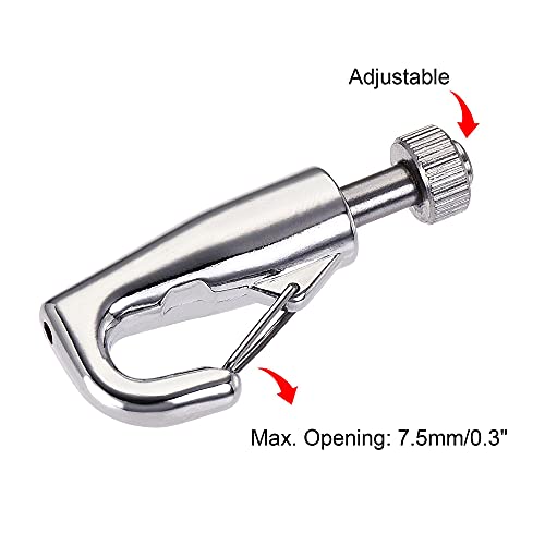 Image of uxcell Picture Hanging Wire Hook, 4pcs 7.5mm Open Adjustable Copper Hooks for Home Picture Art Gallery Picture Display Kit