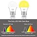 Cotanic A15 Yellow LED Bug Light Bulbs, Amber Warm Bulb, Outdoor Porch Lights, 40W Equivalent (5W), E26 Medium Base, Non-dimmable, Night Light for Bedroom, 4 Pack