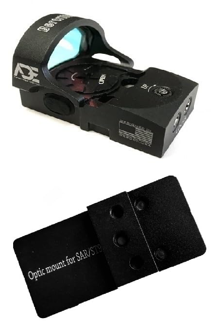 ADE RD3-013 Bertrilium Red Dot - Top Battery Loading - Motion Awake + Optic Mount Plate Kit for SAR USA - ST9