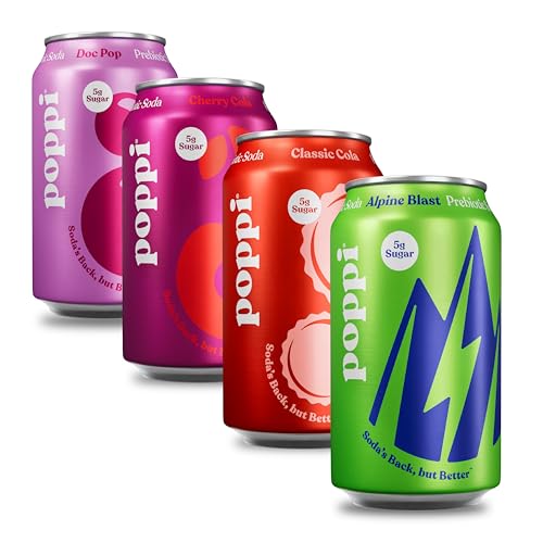 12 Pack Poppi Sparkling Prebiotic Soda Variety Pack Just $16.49 (Was $24.99) At Amazon!