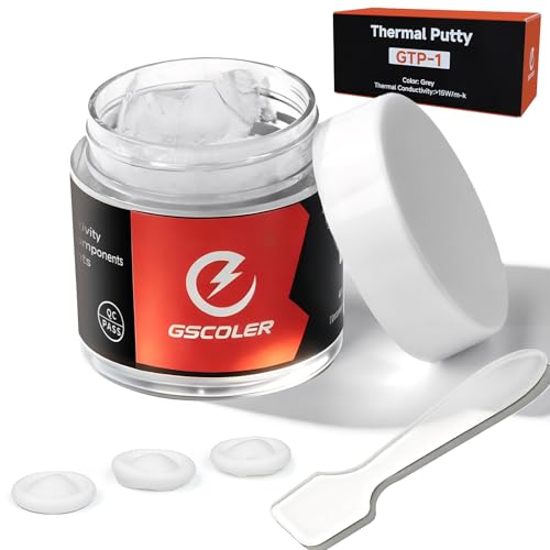 GSCOLER Thermal Putty - 10 Gram - >15W/mK High Performance Replacement for Thermal Paste and Thermal Pads Non-Conductive Gap Filler for Server GPU VRAM VGA Unit IC Processor PC & Console Cooling