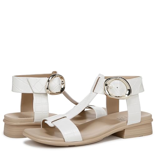 Naturalizer Womens Brandy Flat Sandal White Croco 8.5 M by Naturalizer - Used condition - Image 8