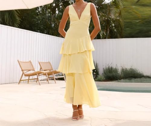 HENGEN 2025 New Internet Celebrity Explosive Skirt, Female Style Sleeveless V-Neck Dress3