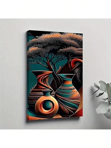 Poster sur toile de vase et art mural africain 30 x 45