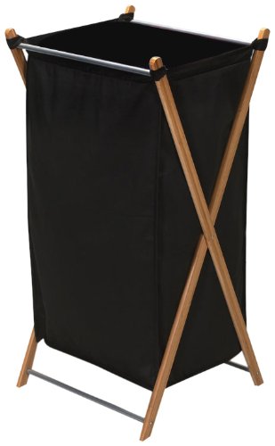 Household Essentials Collapsible Bamboo X-Frame Laundry Hamper #TOP17