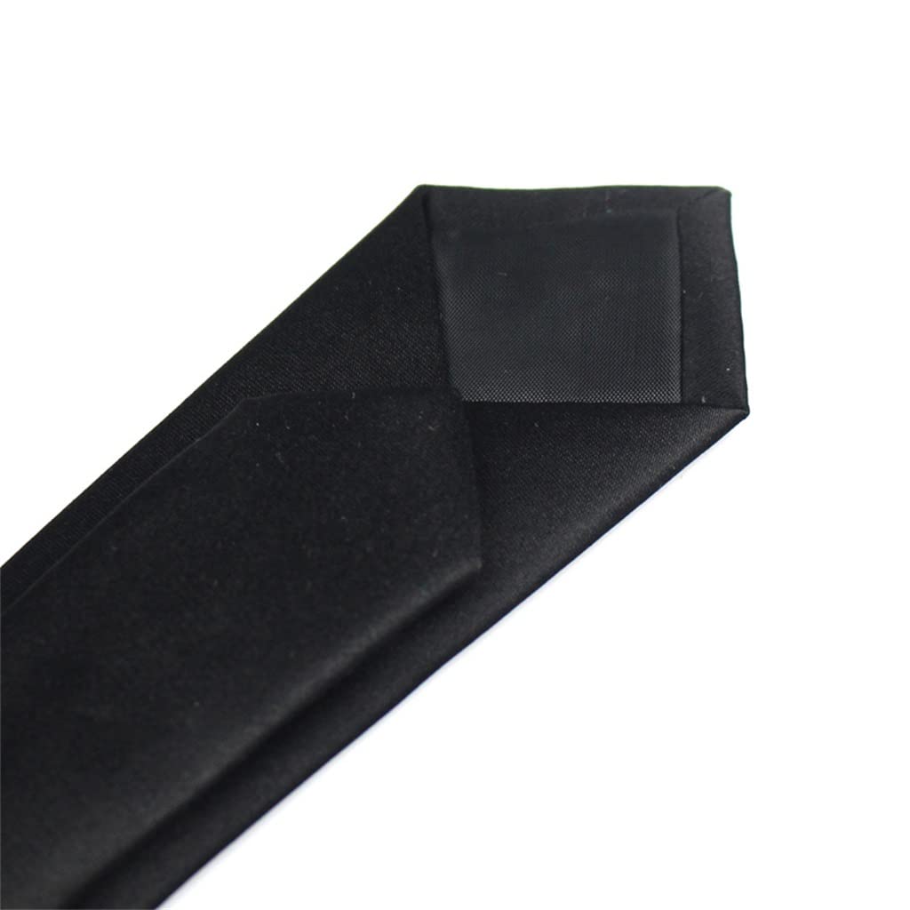 Corbata negra para hombre, corbata informal para traje de negocios, corbata para hombre de 7 cm, corbata delgada para boda para hombre