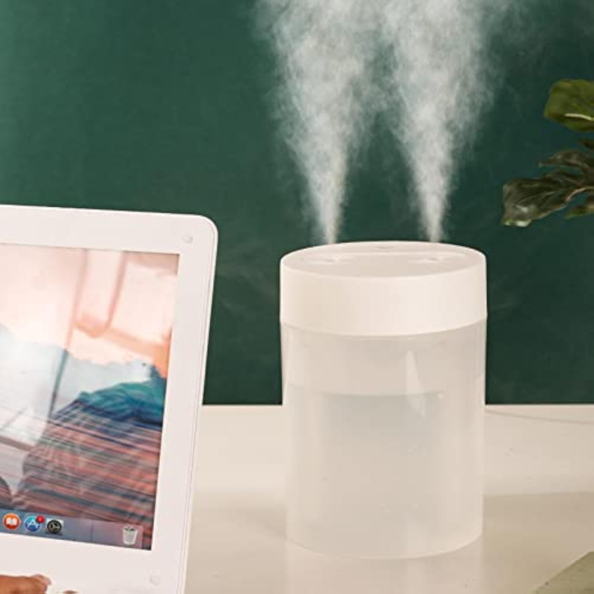 LICHTS USB Air Humidifier Aromatherapy Diffuser Mist Maker for Home Pink Double