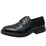 Men's Leather Shoes Business Commuting Wedding Lace-up...