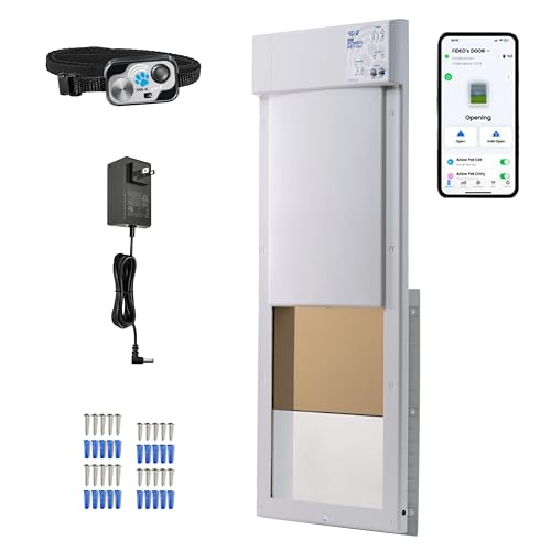 Power Pet Automatic WiFi Pet Door, Large Door Mount, Factory Refurbished by High Tech Pet, Certified, Full Warranty, Pet Operated, Auto Dead-Bolt Lock, Air-Tight, Quick, Quiet, Assembled in USA
