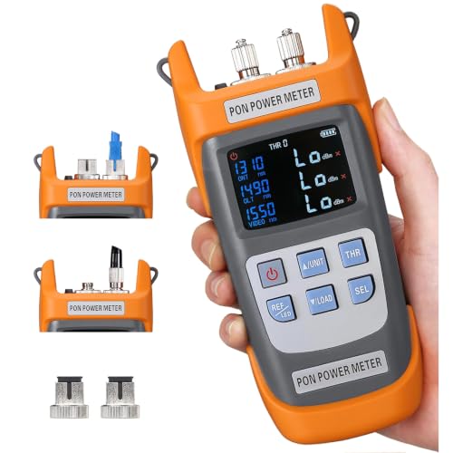 Fiber Optic PON Optical Power Meter A-330U SC/FCUPC Interface 1310nm 1490nm 1550nm FTTX ONT OLT Handheld PON Network Tester Network Detection Online Cable Tester