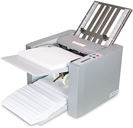 FORMAX FD 314 Desktop Office Folder, Up to 250 Sheets 20 Pound (75gsm) Hopper Capacity, Up to 7700 Sheets per Hour, LCD Control Panel with 3-Digit Resettable Counter