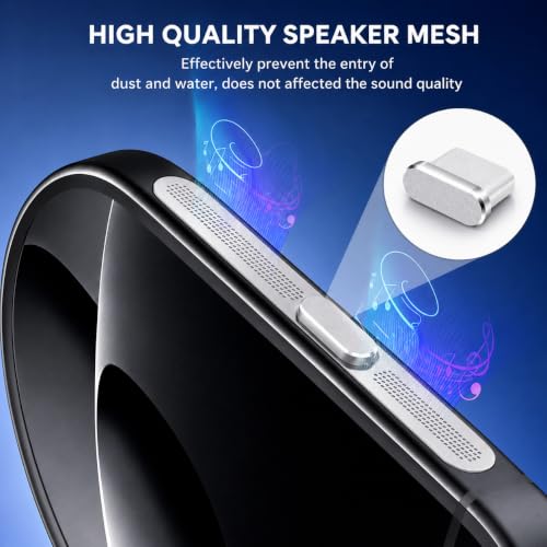 Image of Mizi USB C Dust Plug, 2 Pack Type C Anti Dust Plug Cover Charging Port Protector for iPhone 17 Pro Max, Complete Cleaning Accessories - Silver