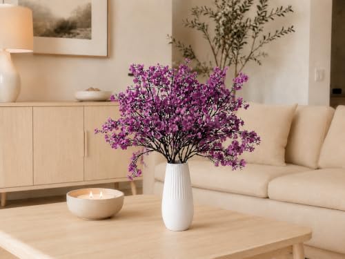 Image of Mandy's 6 Bundles Artificial Lavender Baby's Breath Flowers