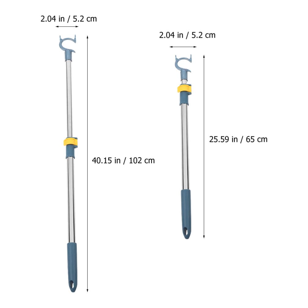 Alipis Retractable Clothes Hanger Adjustable Telescopic Clothes Rod Extendable Reach Pole Lightweight Stainless Steel for Home Use 40.16 Inches - Image 2